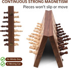 Magnetic Wooden Chess Set  15  Walnut Folding Chess Board With Handcrafted Piece