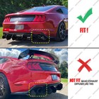 V2 Style Glossy Black Rear Diffuser   Side Splitter For Ford Mustang 2015-2023