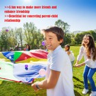 Play Parachute For Kids 2 Meters Kids Parachute 8-color 8 Handles Random