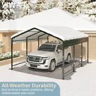 10x15 Ft Metal Carport With Galvanized Frame  Outdoor Heavy Duty Shelter For Car