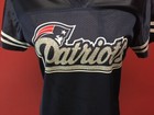 New England Patriots Women s Glitter Football Jersey Large Xl