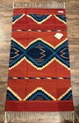 Zapotec Hand Woven Wool Rug Southwestern Mexican Accent Tapestry Tags 