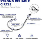 Circle Hooks Fishing Hooks 2x Strong Offset Circle Hooks Saltwater Black H
