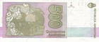 Argentina P-328b 500 Australes Nd  1990  Unc   ser A Sig Redp jgf   the Boy Presiden