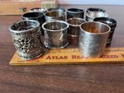     Lot Of 12 Antique Napkin Rings Silver-plated   Other Metals Ornate Engraved    