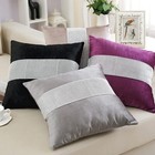 Pack Of 2 Grey Matching Sequin Pillow Covers  Sparkly Rhinestone Decor Sofa T   