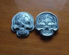 2pcs 3d Skull Leather Stamp Mold  Aluminum Alloy Press Stamp Embossing Leather 