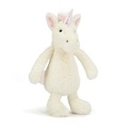 Jellycat Bashful Unicorn Plush Stuffed Animal - Small 7 In  White pink