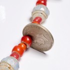 Antique South American Coin Charm Beaded Necklace 2pc Lot