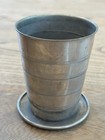 Antique Fh Price 35 Cent Metal Travel Collapsible Whiskey Cup Camping Outdoors