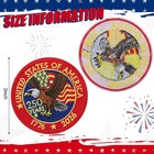 3 Pcs Usa 250th Anniversary Patch Embroidered 3 Inch  Red And Blue 