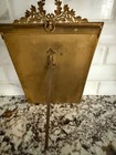 Antique Large French Bronze Aged Patina Easel Photo Frame