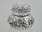 Gorgeous Antique Baltimore Stieff Sterling Silver Tea Caddy Hand Chased Repousse