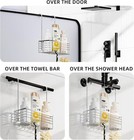 Shower Hanging Caddy Bathroom Shower Organizer Basket Shampoo Bracket Over Door