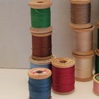 Vintage Wooden Spools With Thread Sewing Lot Of 22 Silk cotton Star Coats Clark