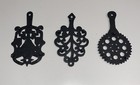Lot Of 3 Vintage Wilton Small Cast Iron Trivets Footed 5 1 4   