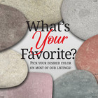 Pet Memorial Grave Marker -7   Personalized - Custom Engraved - River Rocks
