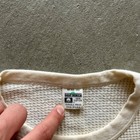 Vintage 60s Deep North Thermal Long Sleeve Shirt Size Medium White Waffle Knit