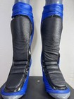New Glossy Blue W  Black Pro Wrestling Kick Pads