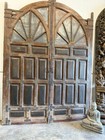 Huge Antique Authentic Brass Clad Carved Farmhouse Entry Door Large Door 118x92