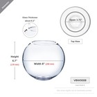 8 Inch Clear Glass Vase Decorative Centerpiece For Home Decor And Events