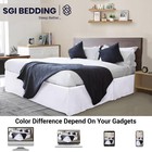 12 Inch Drop Bed Skirt Queen Size With Platform To Stay In Place Elegant Pleated