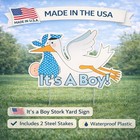 It s A Boy Stork Yard Sign  Baby Announcement  Baby Shower Yard Art