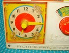 Vtg Fisher Price Toy Hickory Dickory Dock Wind Up Musical Clock Radio Mice Works