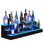 Mesallup 16 Inch 3 Tier Led Lighted Liquor Bottle Display Shelf Lighting Bar