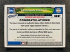 2008 Topps Vernon Wells Game Used Worn Jersey Uniform Relic Card Retail