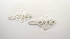 2 Small Silver Metal Viking Celtic Hair Barrette Clip For Fine Thin Hair