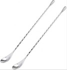 12    Stainless Steel Bar Spoon     Professional Cocktail Mixing Shaker Utensil