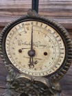 Rare Antique 1890s Art Nouveau Gargoyle Base Bronzed Cast Iron Kitchen Scale