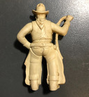 Marx 1950s Roy Rogers 60mm Cowboy W  Broken Lasso  Tan Vinyl Plastic   
