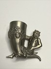Vintage Pewter Satyr With Cornucopia  Shot Glass Rare