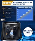 Wadeo Portable Shower With Heater 5 Gal Foldable Bucket led Display Waterproof