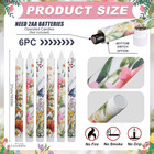 6pcs Spring Taper Candles Flameless     10 63  Battery Operated Led Taper Candles