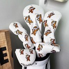 Little Tiger Series Golf Club Cover Push Rod Cover White Protective Golf Club