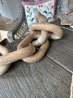 Hand Carved Wooden Chain Seam Seamless 5 Large Links From A Single Piece Of Wood