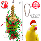 Bonka Bird Toys 2879 Christmas Crinkle Elf Forager Natural Chew Parrot Cage Toy