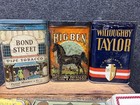 Antique Lot Of 6 Vertical Pocket   Medium Tobacco Tins Big Ben Allen Ginter More