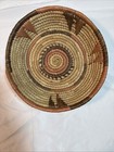 Vtg Handwoven Basket African Hausa Style Tribe Coil Basket bowl 9 Inch