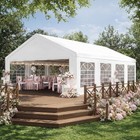 Steel Frame Outdoor Party Tent Canopy With Removable Sidewalls Waterproof