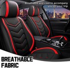 Premium Nappa Leather Sport Seat Covers Set For Honda Hr-v 2016-2026 Black Red
