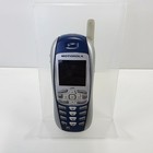 Motorola I265 Nextel Vintage Cell Phone Blue Silver Tested