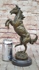 Vintage Rearing Horse English Saddle Bronze Sculpture Figurine Statue Decor Gift