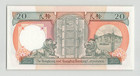 Hong Kong  20 Dollars 1990  P-197a Hsbc  Original A unc Corner Bend  Scarce  B5