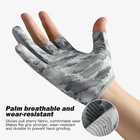 Men s Ice Silk Fishing Gloves   3-finger Cut Anti-slip Sunscreen Breathable Mitt