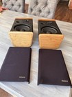 Advent Mini Speakers Pecan Hardwood New Audio Caps New Woofers Total Rebuild