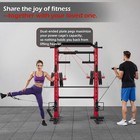 Smith Machine Squat Rack Cage Home Gym  2000lbs Dual Cable Crossover Machine